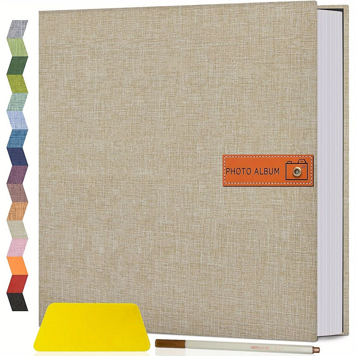 1pc Large Photo Album Self-Adhesive 4X6 5X7 8X10 Scrapbook Album Picture Book, Gifts for Mom, Family Baby And Wedding, with Metal Pen And Plastic Board Photo Album Book Valentine'S Day Gifts Mother'S Day Gift