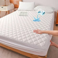 Fitted Mattress Protector with TPU Membrane Backing, Soft Fiber Surface and 360 Degree Elastic Band in Twin Full Queen King and Five Colors