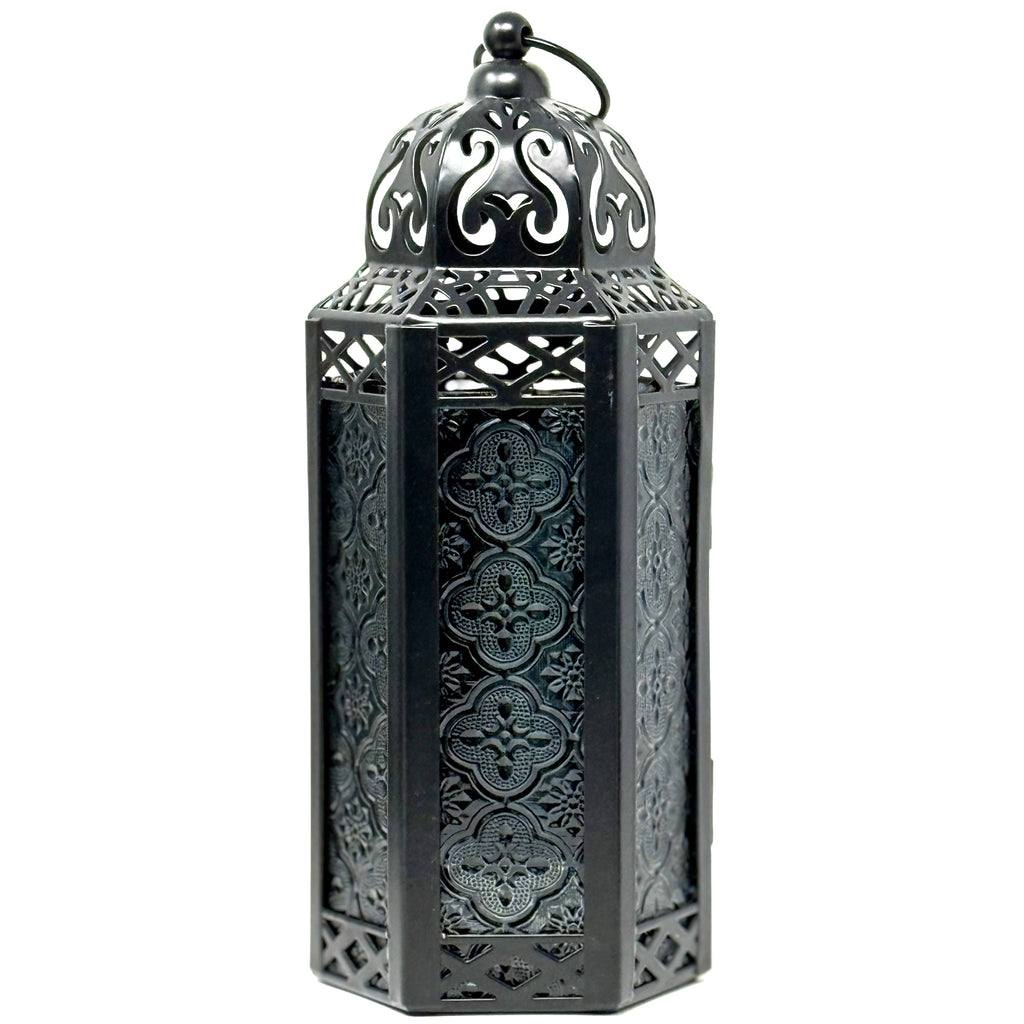 Decorative Moroccan Candle Lantern Holder, Medium, 10.5" Tall
