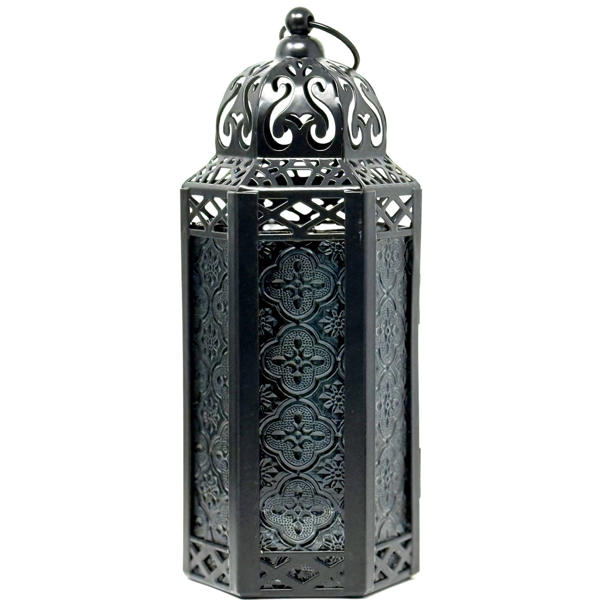 Decorative Moroccan Candle Lantern Holder, Medium, 10.5" Tall