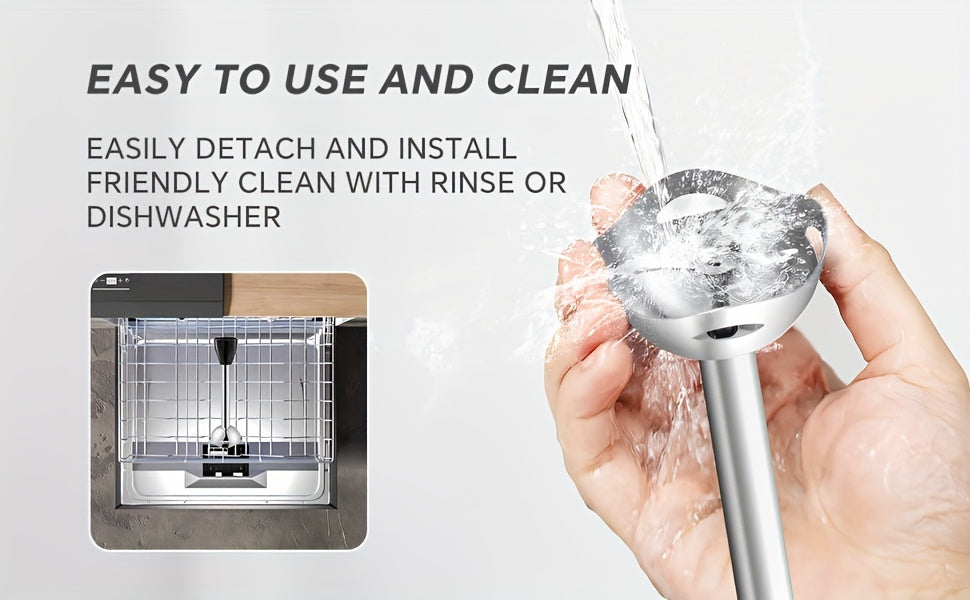 Lalayuan Electric Immersion Blender, Power Handheld Blender, 400W Portable Stick Mixer with 2 Mixing Speeds&Turbo Mode, 304 Stainless Steel Blades, Easy to Grip Speed Corded Hand Mixer, Perfect for Soup Smoothie Puree Food Fruit, with Detachable Base