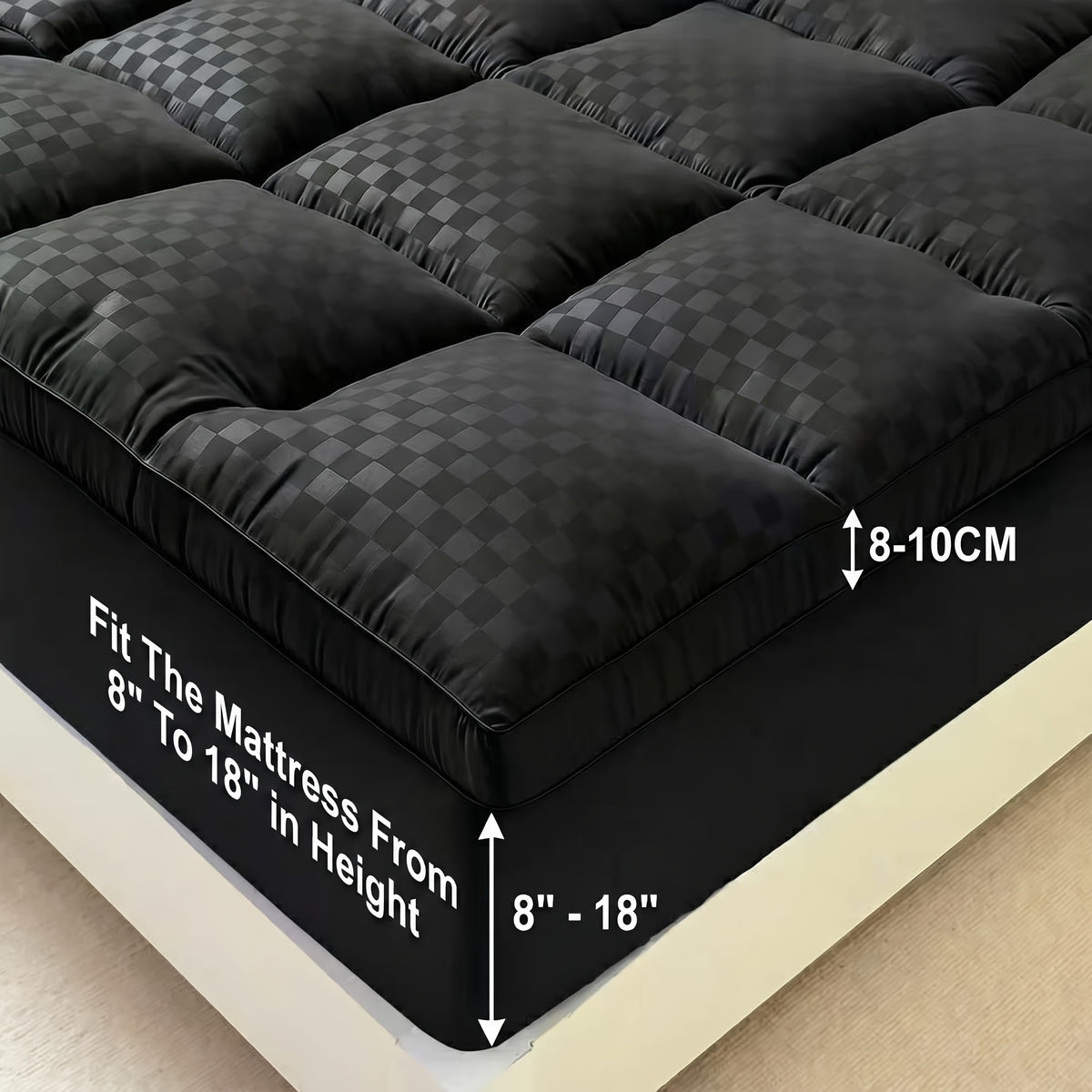 Pillow Top Mattress Pad, 1000GSM Stretchable Quilted Breathable & Machine Washable, Cooling Mattress Protector, Fit Twin/Full/Queen/King Bed RV & Sofa, 8-21 Inch Deep Pocket, Ideal Home Gift