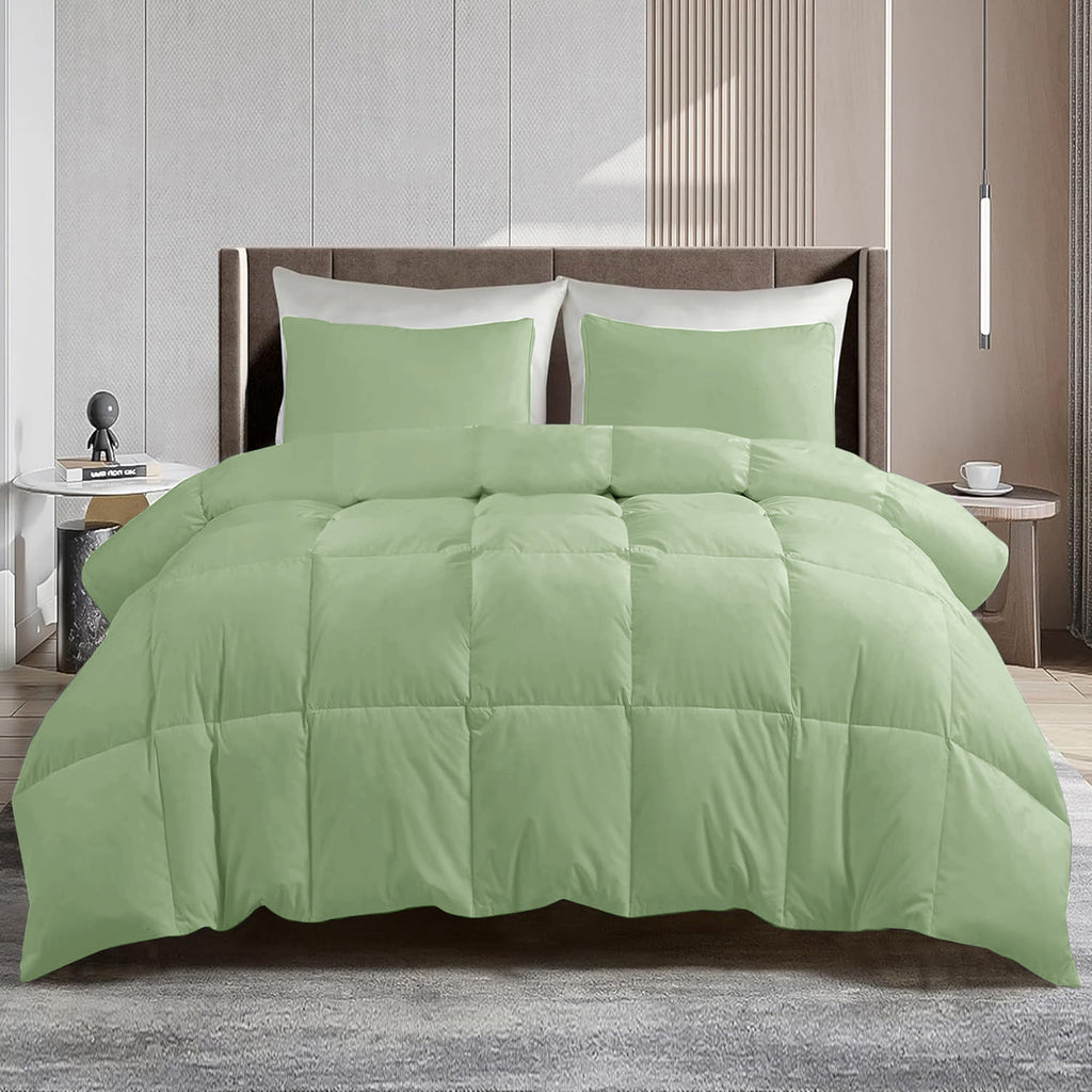 Lux Decor Comforter - All Season Quilt Comforter For Summer Sleeping With Corner Tabs - Soft, Breathable Versatile Bedding & Bedroom Decor - Luxurious Box Stitching