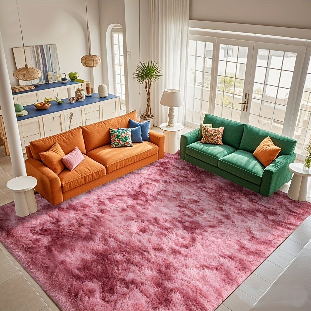 1pc Of Ultra Soft And Thick Fluffy Living Room Carpet, Non Slip, Soft, Comfortable, Fashionable, High-end, Available In Various Sizes And Colors. The Carpet Can Be Used for Bedroom, Dining Room, Living Room, And Office Decoration, Home Decoration