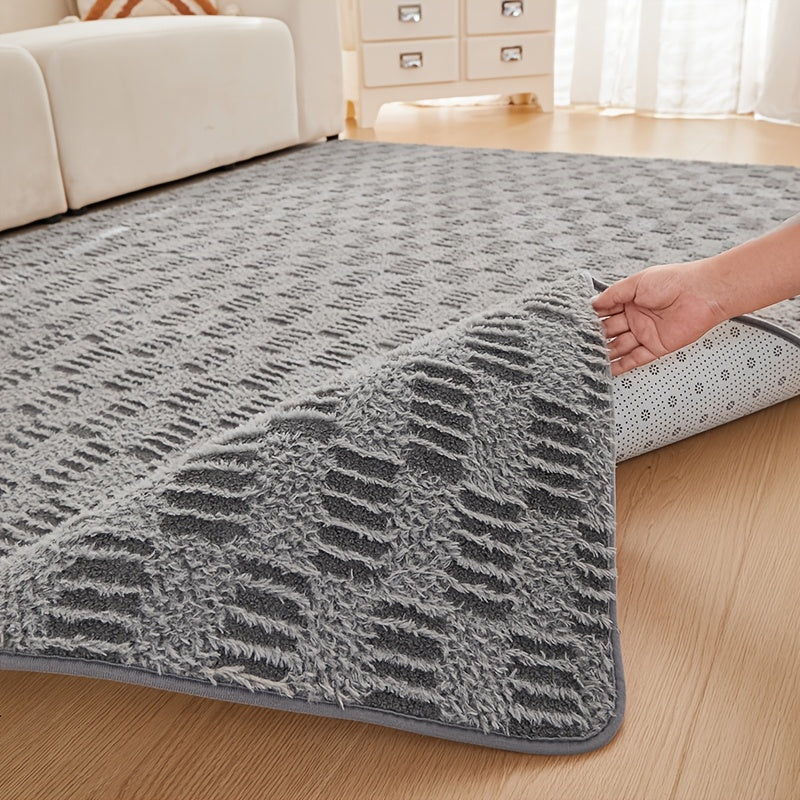 1pc Modern Style Solid Color Tie-dyed Area Rug Mat, Soundproof, Non-slip, Washable Soft And Lightweight, Suitable For Living Room, Bedroom, Can Be Used As A Graduation Season Valentine'S Day New Year Christmas Gift, Home Decoration Room Decoration.