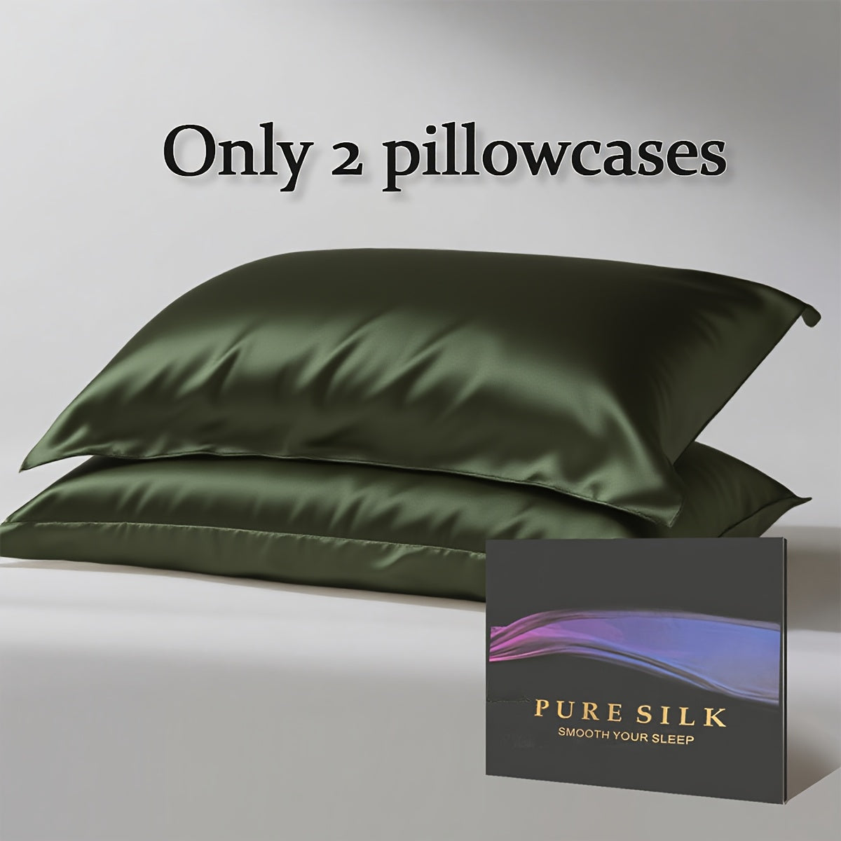100% Mulberry Silk Pillowcase, Premium Silk Pillow Cover For Hair And Skin Care, Soft Smooth Cooling Breathable Pillowcase, Luxury Sleep Bedding With Hidden Zipper Closure, Standard Size, Queen Size, King Size, Comfortable Night Rest