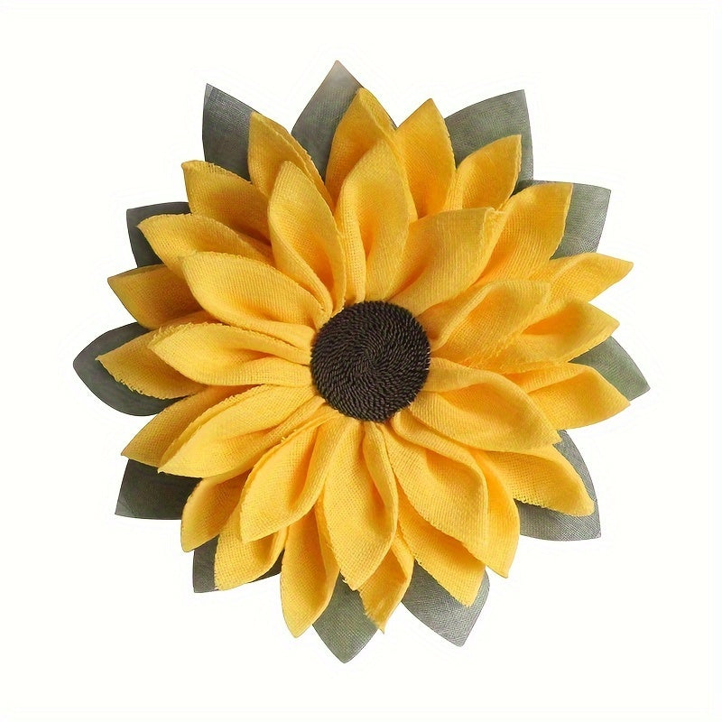Sunflower Wreath Seasonal Decor, Door Wall Hanging Wreath, for Indoor Outdoor Home Office Wall, Wedding Festival Thanksgiving Day Decoration