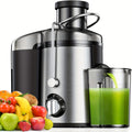 Juicer Blender Combo with 3-Inch Wide Feed Chute, 3-Speed Centrifugal Fruit and Vegetable Juice Extractor with Detachable Parts for Home Kitchens