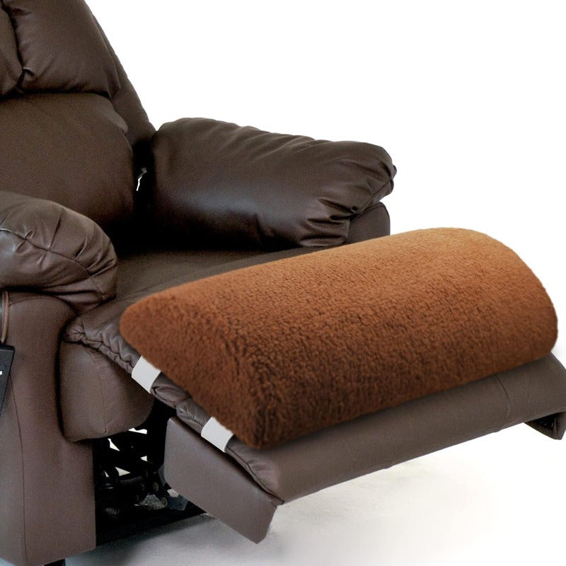 Recliner Foot Pillow with Memory Foam - High Resilience Sherpa Bolster Cushion for Leg Support, Back, Lumbar, Headrest, Multipurpose Half Roll Pillow for Bed Chair Sofa, Great Thanksgiving Christmas Gift