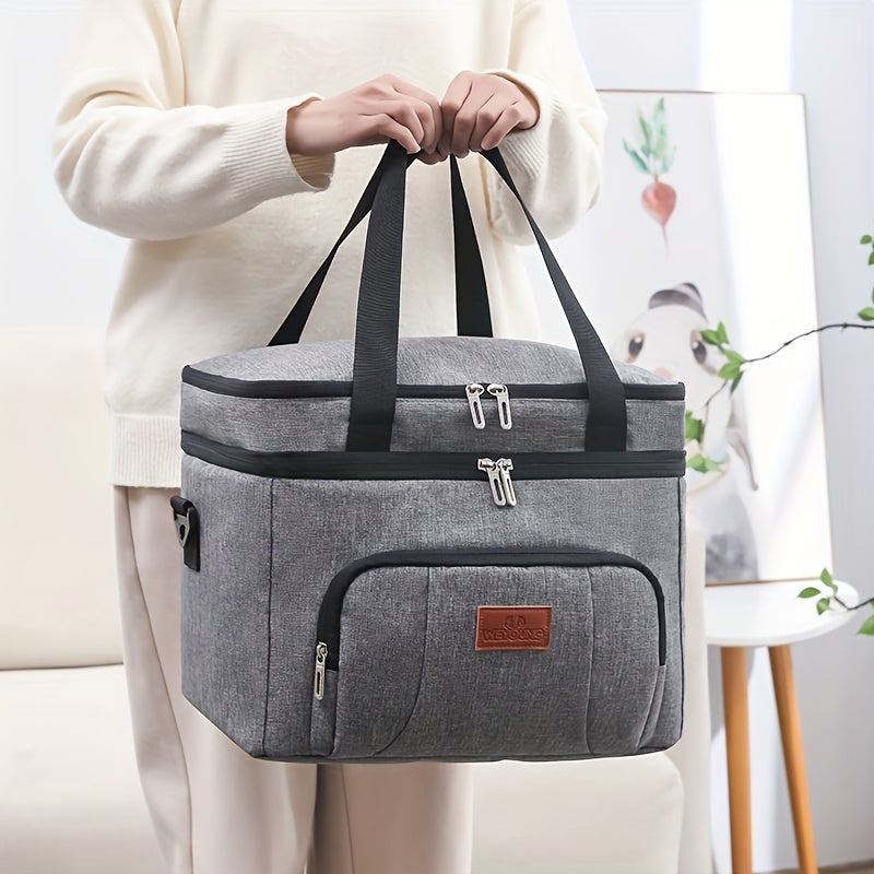 1 X Oxford Cloth Insulated Bag Multi-purpose Insulated Bag Multi-purpose Lunch Box Bag Practical Snack Bag Food Bag Portable Insulated Bag Food Takeaway Bag