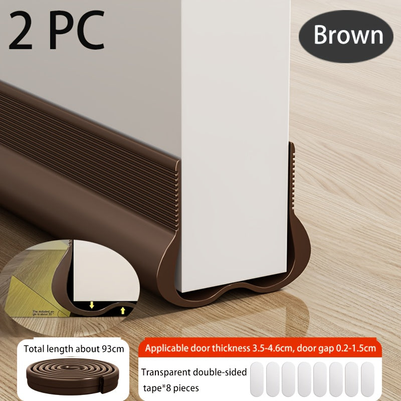 Weatherproof Door Bottom Seal - Thickened Anti-theft, Soundproof and Waterproof Self-adhesive Glass and Wood Door Seals, Home Decorating Weatherproof Insulation, Sealant Waterproofing