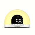 Sunrise Alarm Clock with Dual Alarms and Weekday Mode, Gradual Sunrise and Sunset Simulation Light with Ambient Lamp for Bedroom Bedside Routines