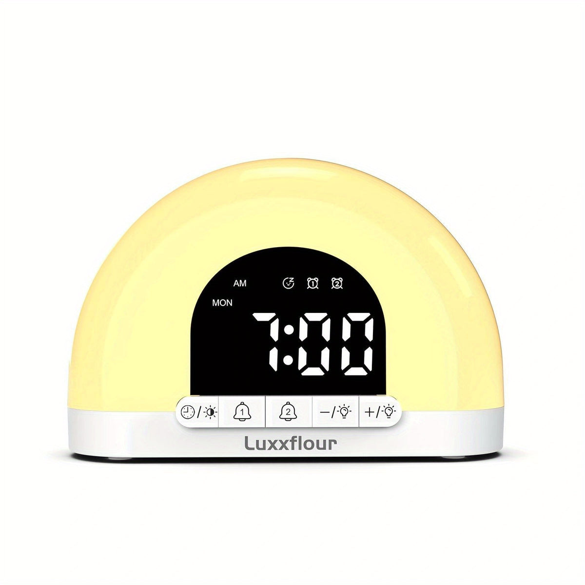 Luxxflour Sunrise Alarm Clock Light Atmosphere Lamp Dual Alarm Clock and Weekday Mode