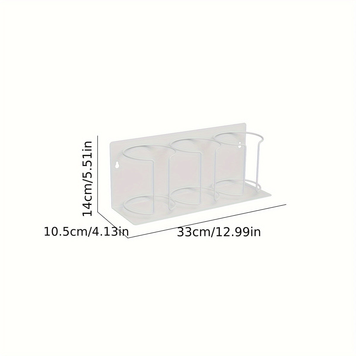 Magnetic Cup Holder for Refrigerator, 3-Layer Space-Saving Organizer in Black or White for Cups, Glasses and Water Bottles in Everyday Kitchens