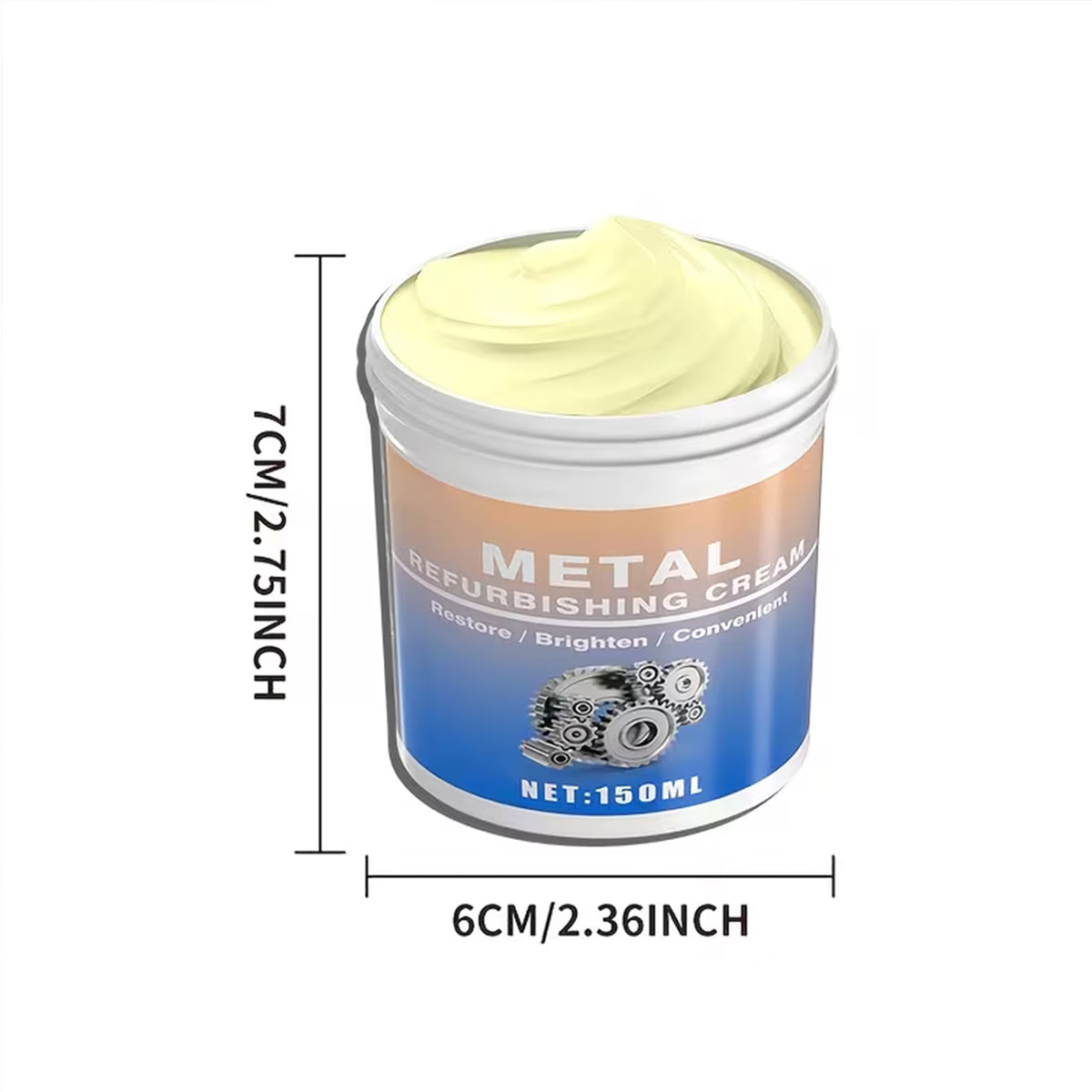 Professional-Grade Metal Polishing Compound- Multi-Purpose Metal Restoration Cream for Kitchen Appliances, Ovens, Range Hoods,, and Polishing Applications. Polishing Compound, Professional Formula, Smooth Surface Polishing