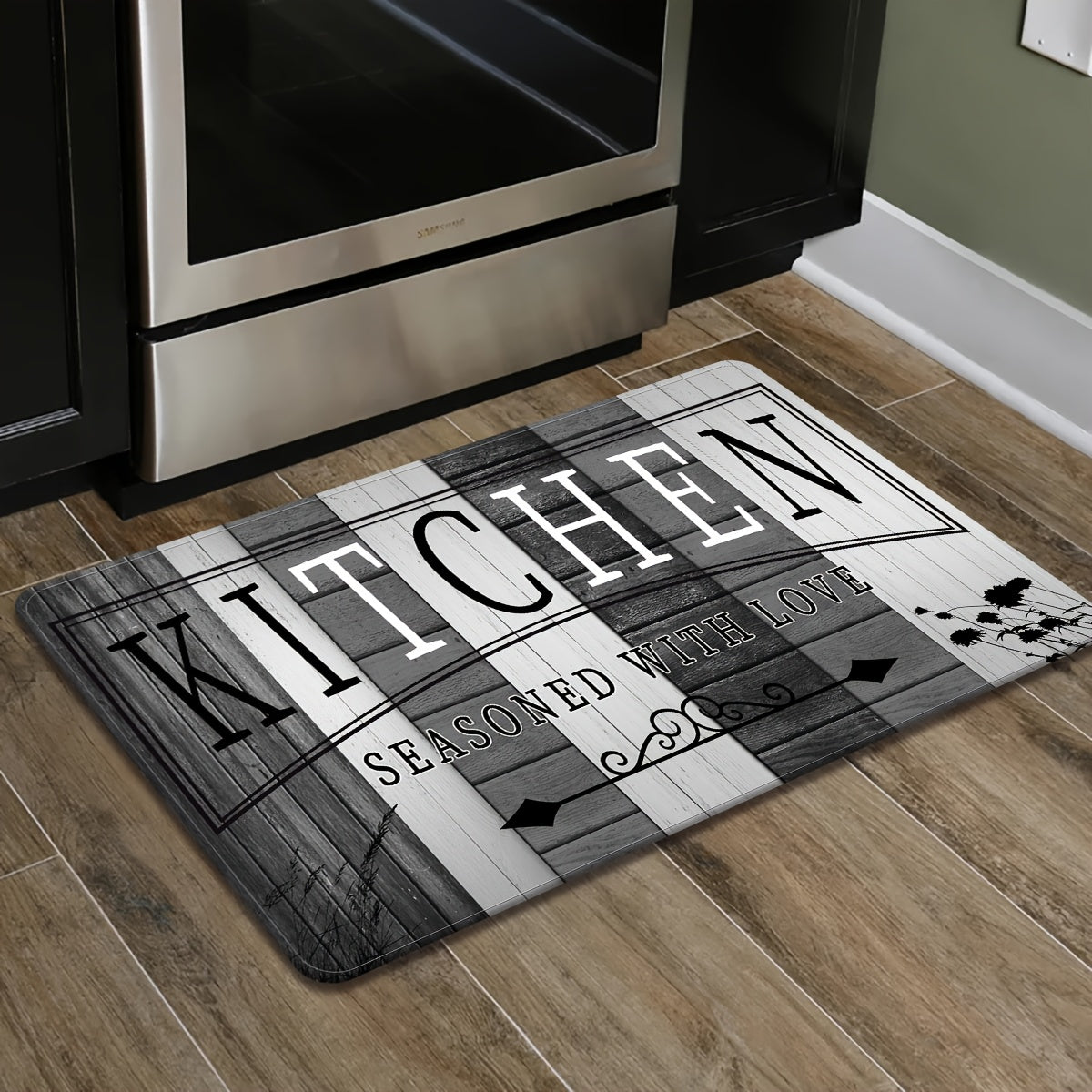1pc Premium Non-Slip Kitchen Rug, Alfombra De La Cocina - Durable Polyester Floor Mat for Kitchen - Easy Clean Washable Hallway, Bathroom Rug, Halloween Home Decor, Halloween Decorations, Kitchen Decor And Accessories