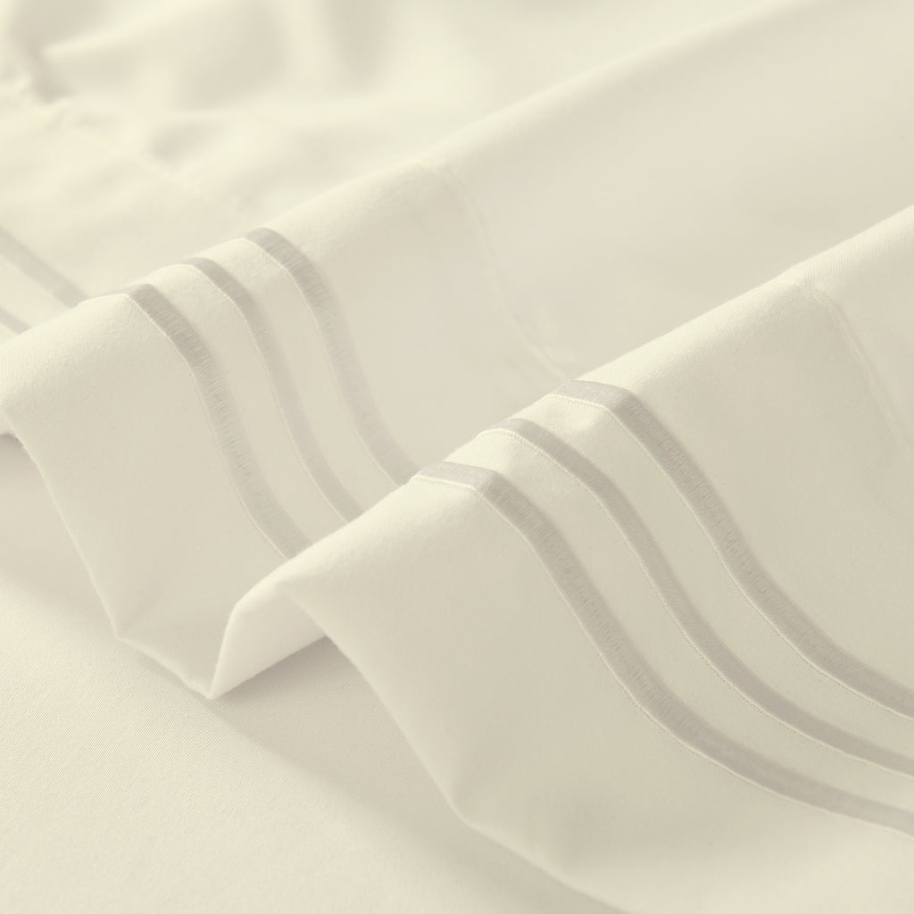 Hotel Grade 6 Piece Breathable Sheets Set 18" Deep Pockets - Easy Fit Twin Full Queen King Bed Sheets & Pillowcases, Microfiber, 100 GSM, All-Season Comfort, Machine Washable, Solid Color Bedding Accessories, Smooth Texture, Microfiber Fabric