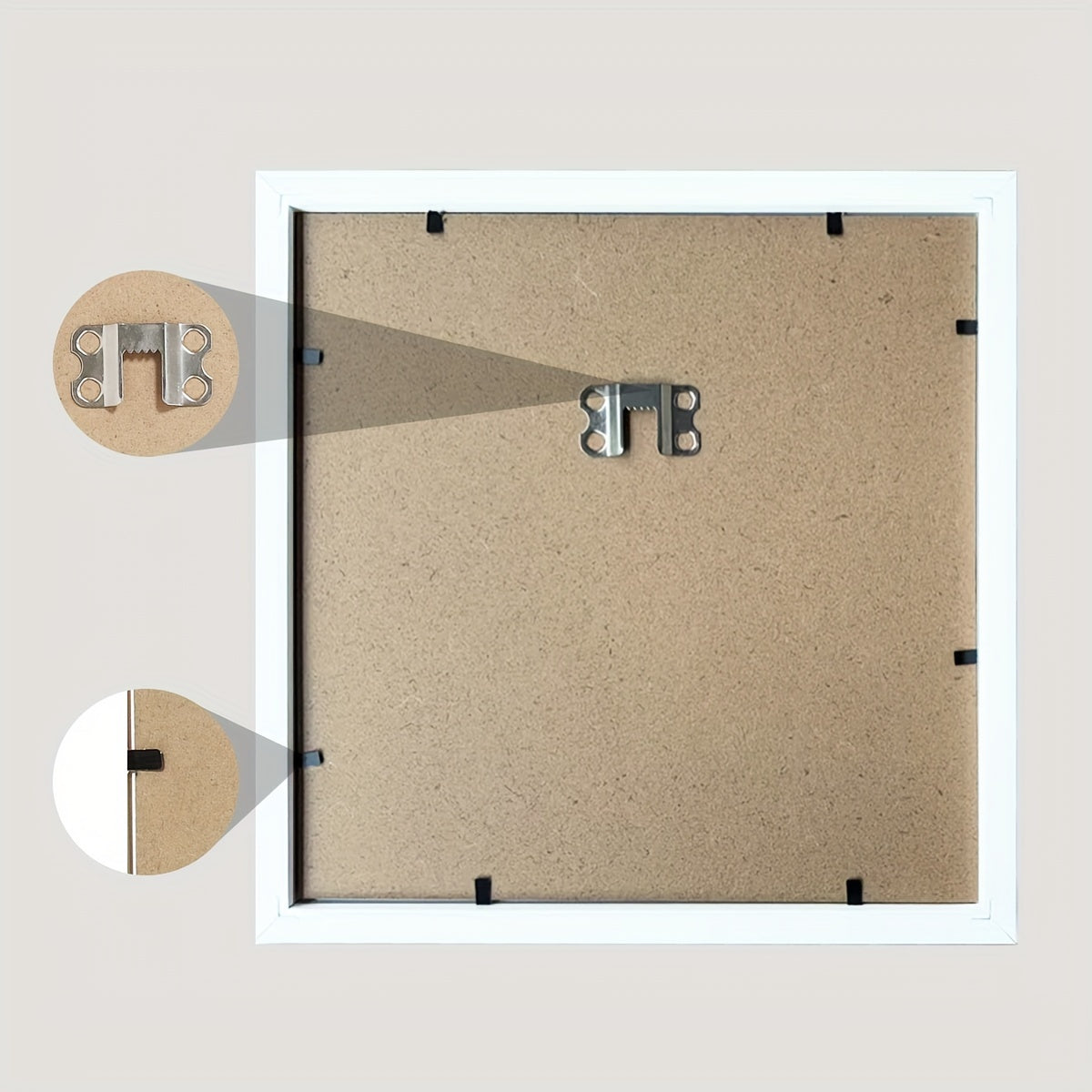 3pcs/set of white and black square frames 8*8in and 12*12in decorative photo frames, which can be given to friends and family as holiday gifts, suitable for hanging on the walls of corridors and living rooms, photo paper is not included.