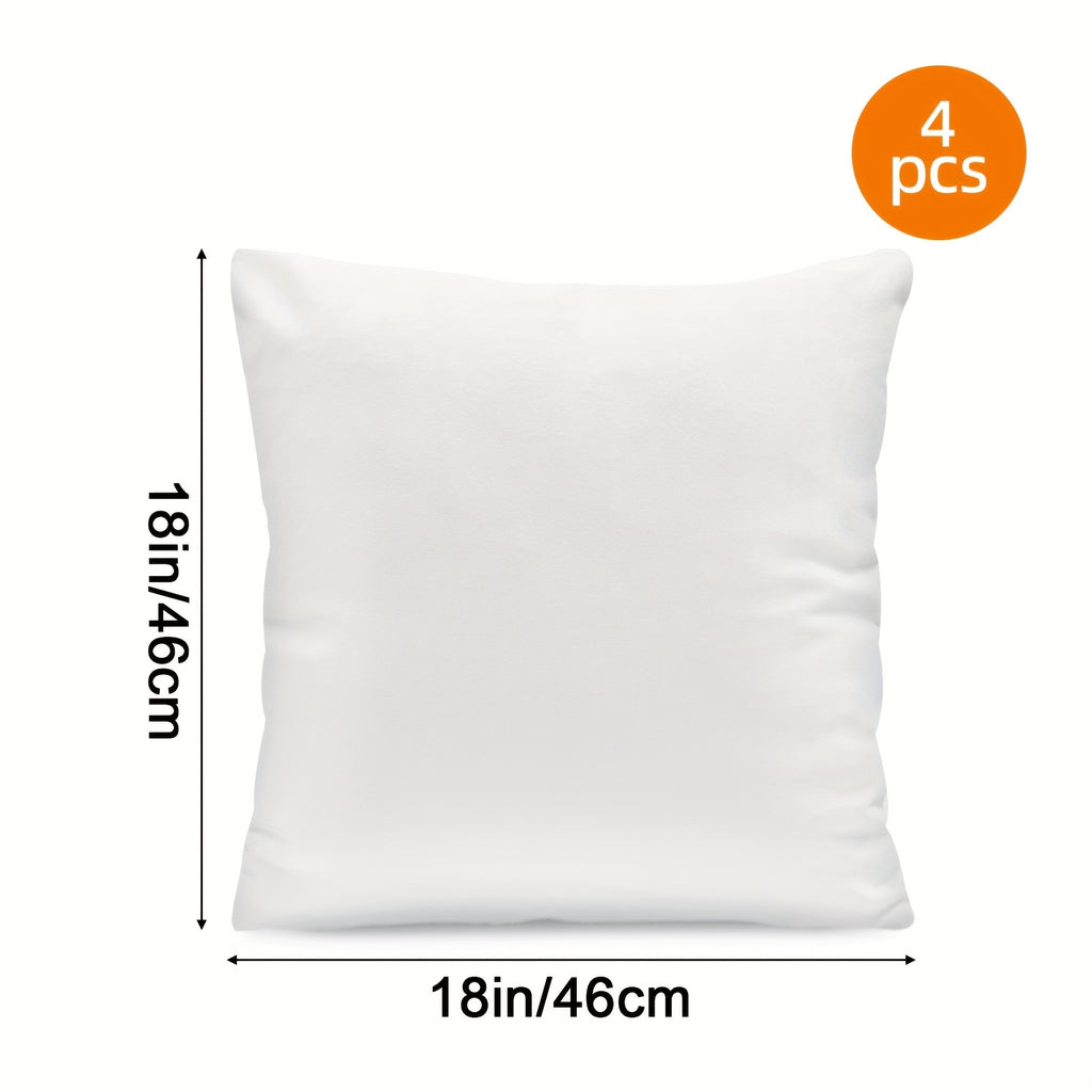 Outdoor Pillow Inserts 4-6 Pack, Soft Microfiber-Filled Throw Pillow Cores in 12x20, 18x18 & 20x20 Inch Sizes for Patio, Sofa, Bed and Decorative Home Cushions