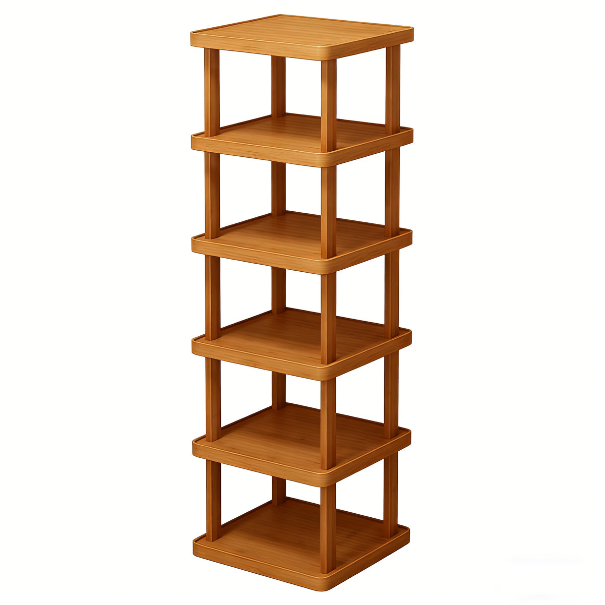 1pc 3/6/9 Layers Bamboo Shoe Rack, Capable Of Storing 3/6/9 Pairs Of Shoes, Wood Grain Decoration, Easy to Assemble, Space Saving, Suitable for Entrances, Living Rooms, Bedrooms, And Dormitories. Brown. Multi Layer Independent Storage Rack.