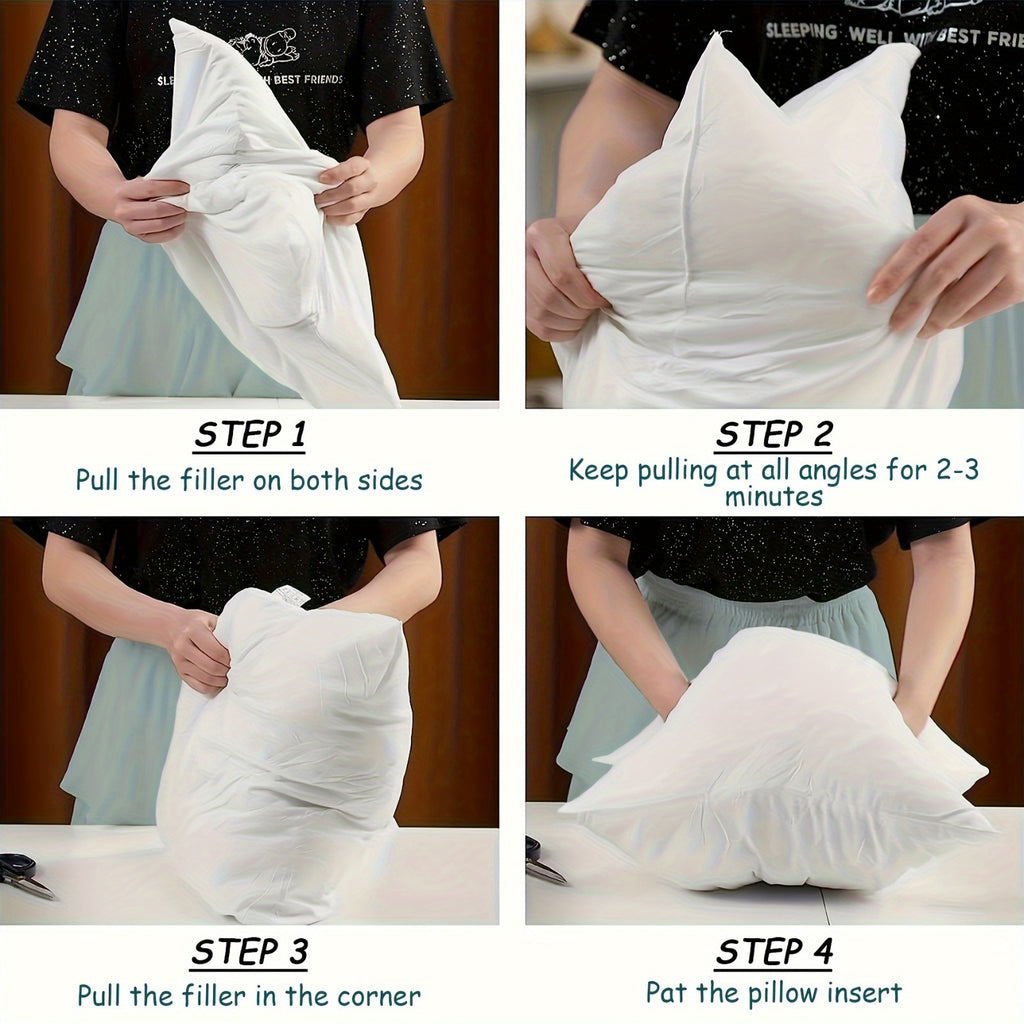 1/2/4 Pack Hypoallergenic New Fiber Cushion Filling Inserts, White Square Pillow Inserts For Sofa, Bed And Patio. Ideal For Bedroom, Office, Kitchen, Living Room Decor, Outdoor Camping And Spring & Summer Use. Perfect Mother'S Day Gift.
