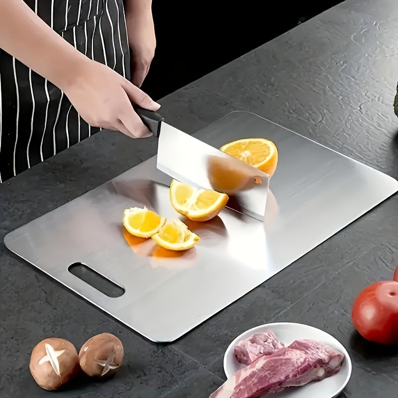 3pcs Premium Stainless Steel Cutting Board Set- Durable, Easy to Clean, Kitchen Ready, Space-Saving, Rust-Resistant, and BPA-Free, Safe for Food Preparation