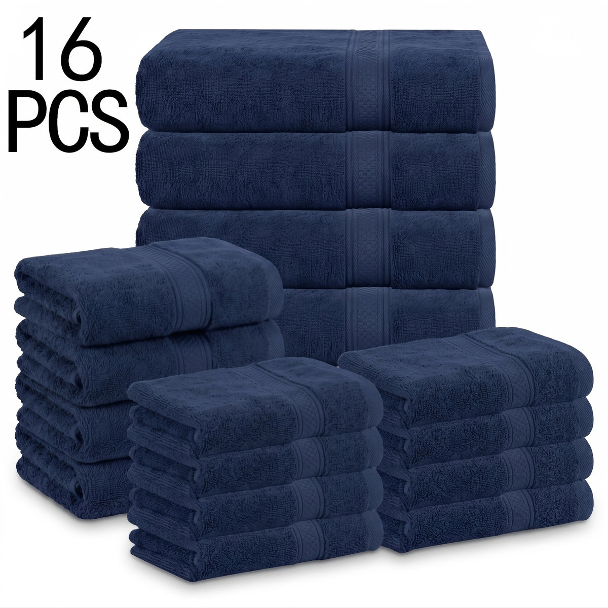 16pcs/8pcs 2 Bath Towels, 2 Hand Towels, 4 Washcloth, Towel Set Luxurious, Soft, Skin Friendly, Good Water Absorption, Quick Drying, Thick Towel, Suitable for Families, Hotels, Travel, Valentine'S Day Gift for Couples, Wash Cloths
