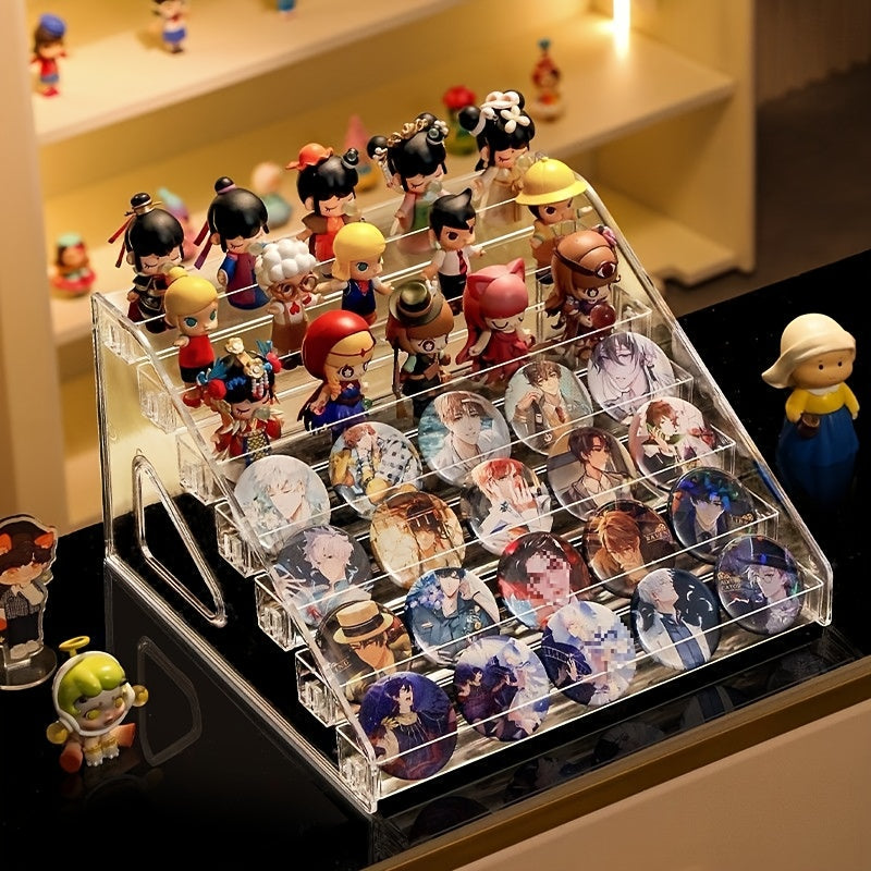 Multi Functional Acrylic Display Stand, Stackable, Multi-layer Design, Suitable For Collectibles - Toy Cars, Badges, Figurines, Cards, Cosmetics, Jewelry, Etc., Halloween And Christmas Gifts