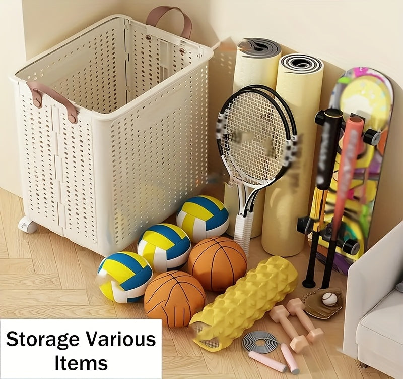 Foldable Laundry Hamper with Wheels, Multi-Size Rolling Clothes Basket for Bedroom, Bathroom, Dorm and RV Laundry Storage and Home Organization