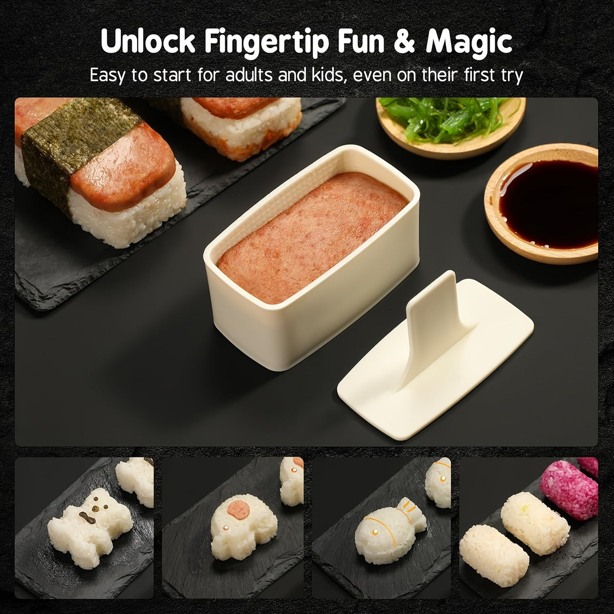27pcs Sushi Making Kit with Rice Roll Molds, Tool for Home Beginners, Includes Mats, Rice Paddle, Knife, Chopsticks And Guide Book, Perfect for Rice Balls, Sushi Roll Maker, Gifts, Camping