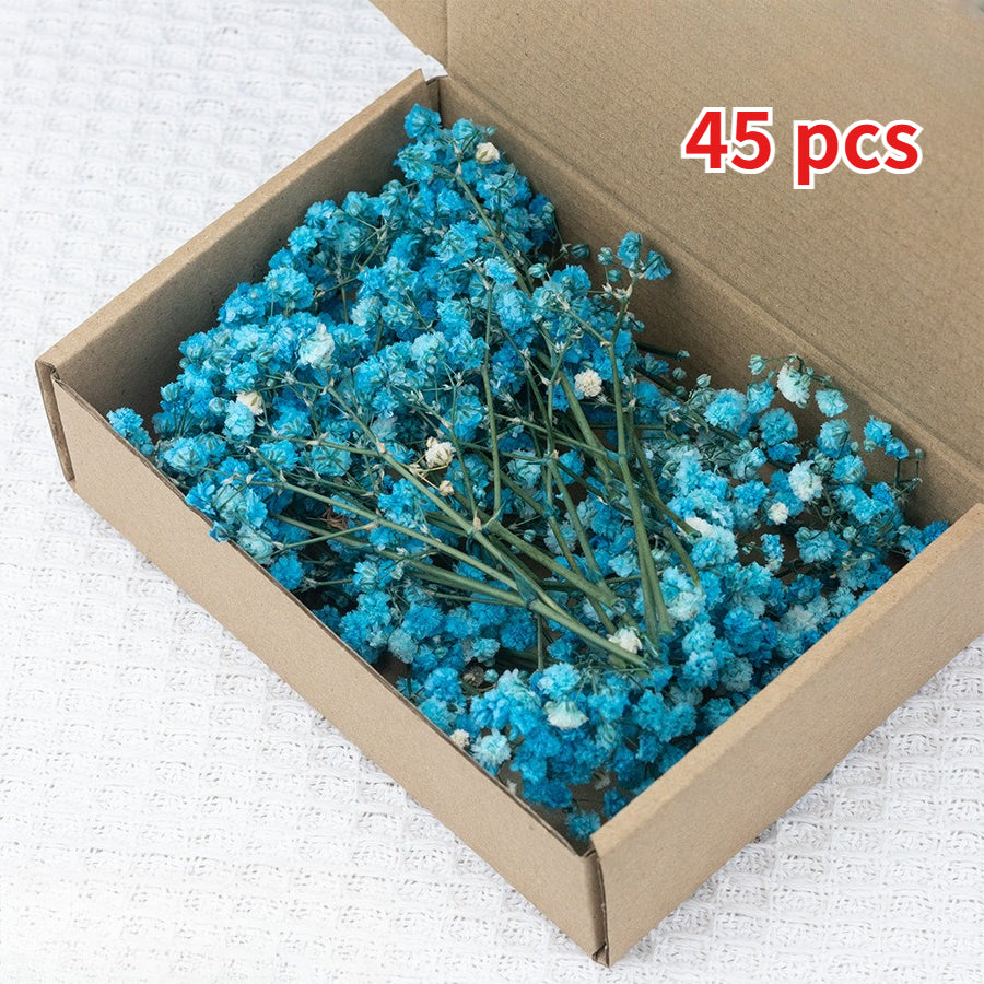 45pcs Mini Artificial Flowers Bouquet - Realistic Fake Flowers Suitable for Home Wedding Party Decor, Durable Plastic Suitable for DIY Crafts, Vase Fillers, Table Centerpieces, Vine Arrangements with White Green Pink Blue Bouquets for/