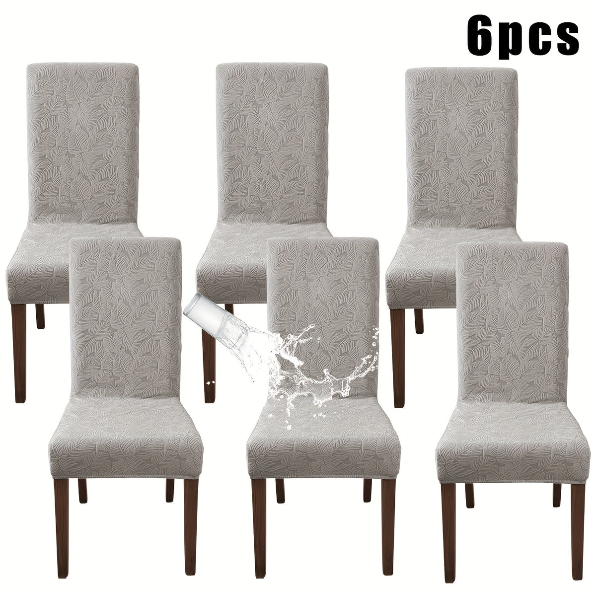 4/6pcs Plant Printing Dining Chair Covers, Stretch Parsons Chair Slipcovers for Dining Room, Kitchen Chair Protector Covers, Wedding Season, Vintage Style, Elegant Style, Halloween, Christmas, Home Decoration