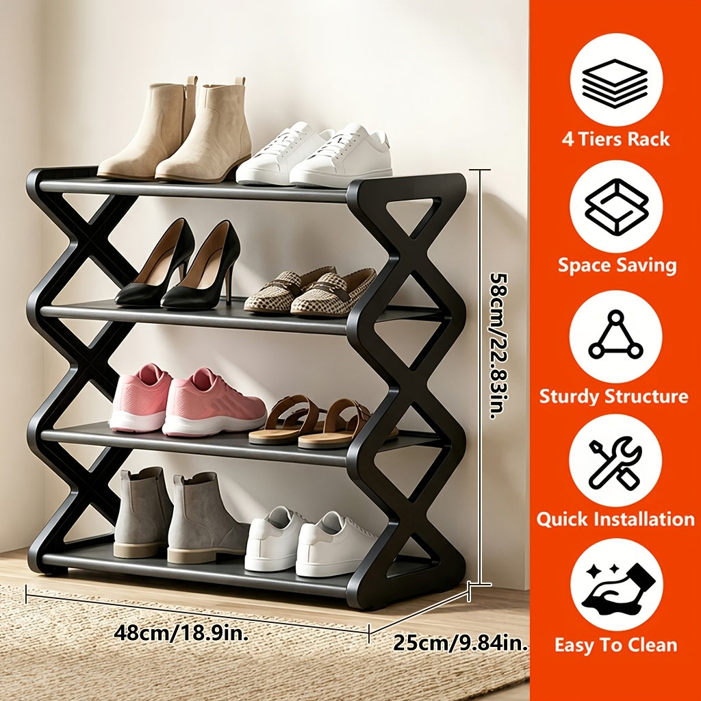 1pc Removable 4/6/9 Tier Shoe Rack, Space Saving Folding Shoe Rack for Home And Dormitory, Hallway, Living Room - Separate Narrow Shoe Rack for Indoor Doorway Storage. Holds Keys, Small Photo Frames, Etc.