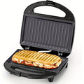 Sandwich Maker with Nonstick Plates, 750W Compact Belgian Waffle Iron with Indicator Lights and Cool-Touch Handle for Breakfast, Snacks and Desserts