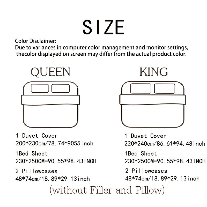 4pcs Fluffy Comforter Cover Set Queen King, Soft Plush Duvet Cover Set with Pillow Shams, All Season Cozy Bedding, No Insert