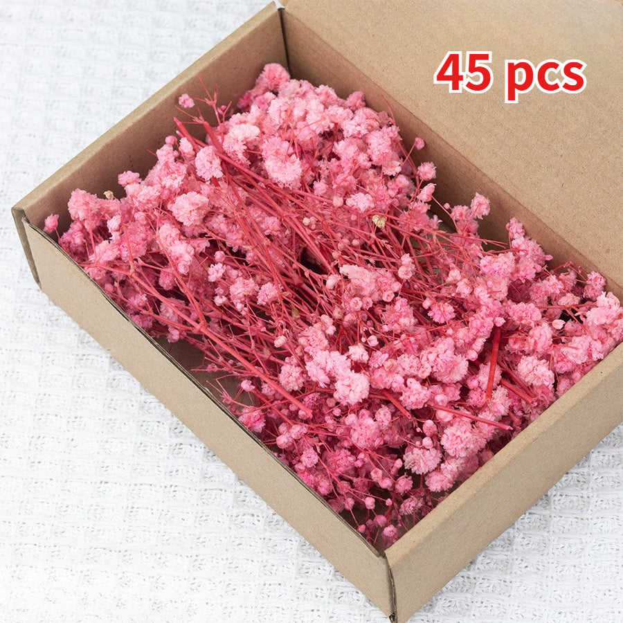 45pcs Mini Artificial Flowers Bouquet - Realistic Fake Flowers Suitable for Home Wedding Party Decor, Durable Plastic Suitable for DIY Crafts, Vase Fillers, Table Centerpieces, Vine Arrangements with White Green Pink Blue Bouquets for/