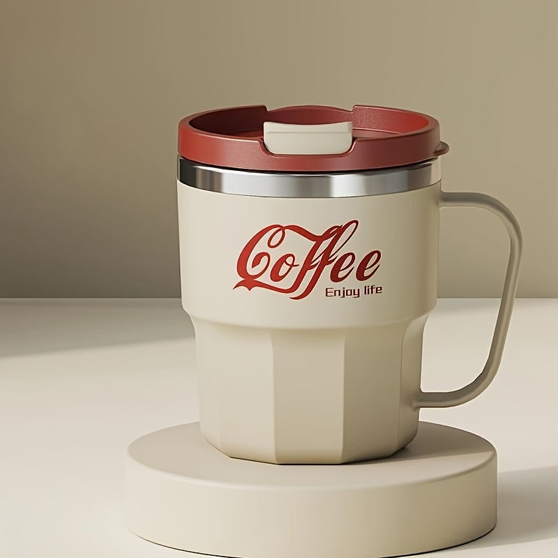 Double Insulated Stainless Coffee Mug with Lid - Reusable Cup, & Color Options, Dishwasher Travel-Friendly for Coffee & Tea - Perfect Gift for Holidays, Office, Camping (Ideal for hot