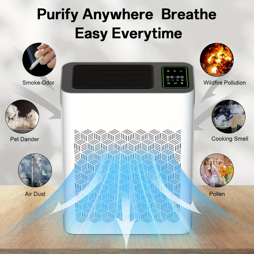 Air Purifier, Home Large Space Air Purifier Up to 1095 Square Feet, PM 2.5 Display Air Quality Sensor, Automatic Mode, Timer, HEPA Air Purifier to Improve Indoor Air Quality, Suitable for Home, Office And Family Room, Gift for Father's Day