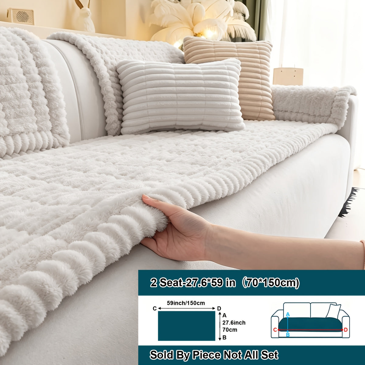 1pc Soft Quilted Thick Sofa Cushion, Bohemian Style Removable Machine Washable Sofa Protector, All Season Pet Friendly 1/2/3/4 Seater Split Sofa Cover, Suitable for Living Room Bedroom, Living Room Office Furniture Protective Covers