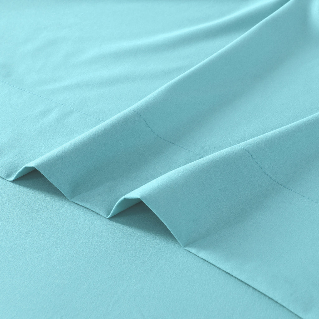 Hotel Grade 6 Piece Breathable Sheets Set 18" Deep Pockets - Easy Fit Twin Full Queen King Bed Sheets & Pillowcases, Microfiber, 100 GSM, All-Season Comfort, Machine Washable, Solid Color Bedding Accessories, Smooth Texture, Microfiber Fabric