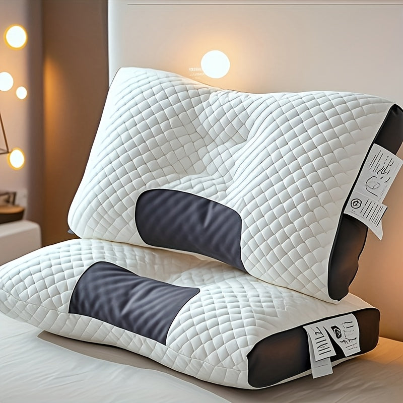 2pcs/4pcsSoft Neck Couple Pillow - Adjustable Ergonomic, Removable High-quality Pillow Core, Provides Deep Sleep Neck, No Collapse, Machine Washable