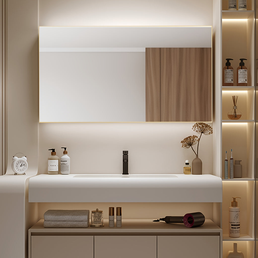 Mirror Full Length, Floor Mirror with Stand, Aluminum Alloy Frame Full Body Mirror, Standing Hanging or Leaning Against Wall for Bedroom and Living Room