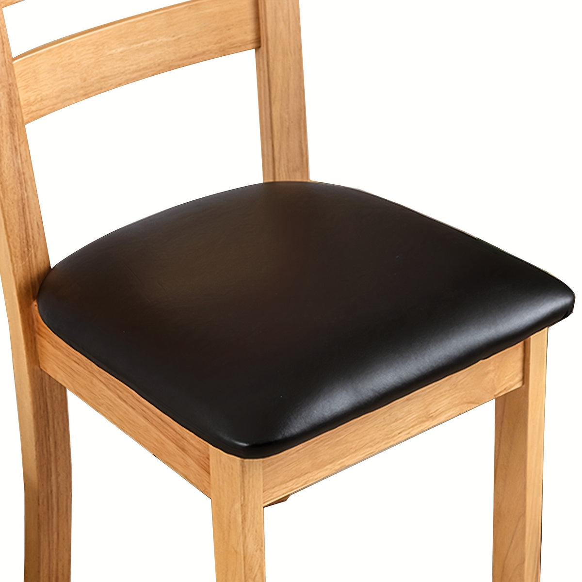 4/6pcs 100% Waterproof PU Fabric Dining Chair Slipcovers, Removable Upholstered Chair Cushion Cover for Dining Room, Hotel, Kitchen, And Home Decor, Fits A Variety Of Seat Styles, Halloween Home Decorations, Black Seat Cushion