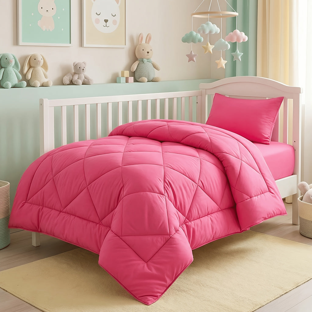2/3pcs Solid Color Diamond Pattern Large And Extra-Large Bed Set Soft Comfortable And Lightweight Fabric Breathable Quilt Easy to Care Equipped with Quilts And Pillowcases Luxurious Quality And Ideal Gift, Random Color