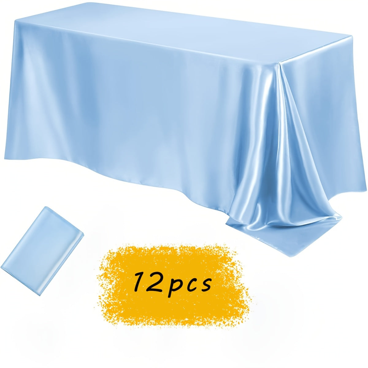 12pcs Satin Tablecloth, 57, Halloween, Christmas