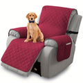 Recliner Chair Cover with Elastic Straps, Washable Non-Slip Furniture Protector for Large Recliners and Pet Households in 10 Living Room Colors