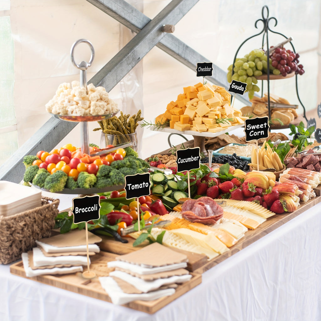 20PCS Elegant Mini Chalkboard Signs with Easel Stand - Perfect for Weddings, Parties, and Events - Includes Table Numbers, Food Signs, and Message Board for School Halloween Halloween,Christmas Halloween, Christmas