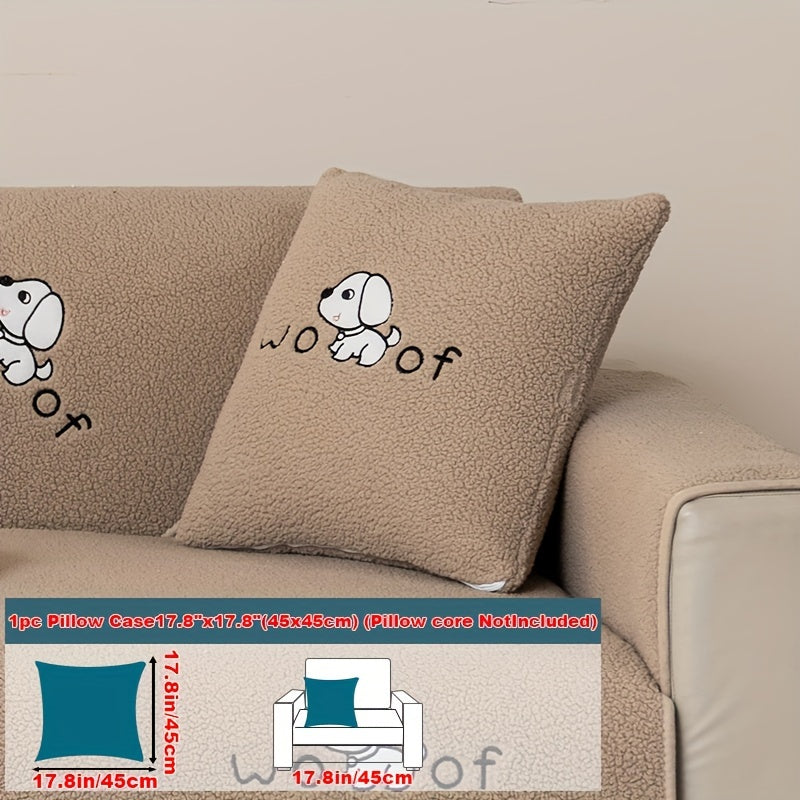 1pc Sherpa Couch Protector, Enhanced Sofa Cover, Suitable for Pets, a Favorite Among Pets, Thick Plush Sofa Shield, Non-Slip Plush Sofa Cover, Furniture Protection Cover, Home Decor for Bedroom, Office, And Living Room