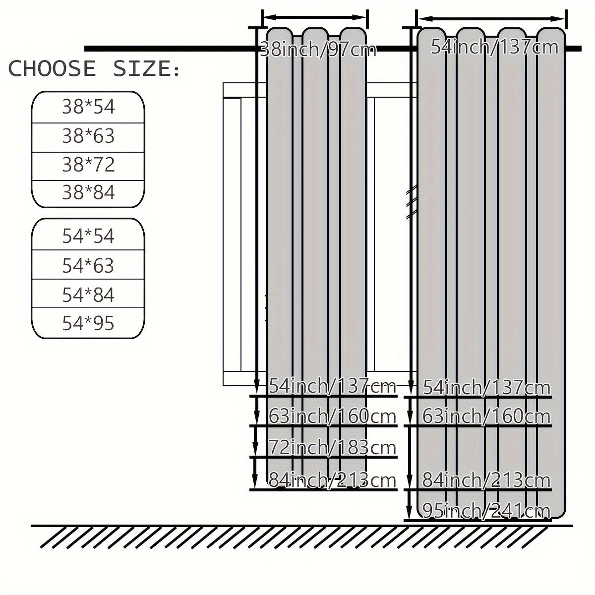 4 Panels Curtains, Solid Color Simple Rod Pocket Light Filtering Curtains, Suitable for Living Room, Office Home, Bedroom Decoration