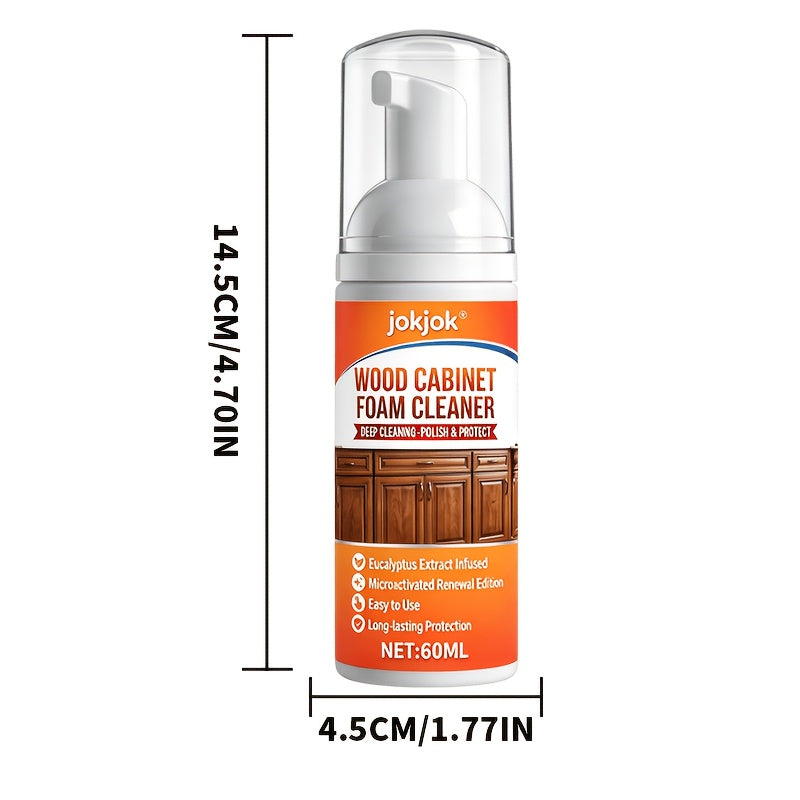 Kitchen Cabinet Cleaner - Cleaning Agent for Oil Stains on The Surface of Kitchen Wooden Shelves, Special Cleaning Agent for Stubborn Stains, Brown Furniture Yellow Scale Removal Agent, Furniture Renovation Agent